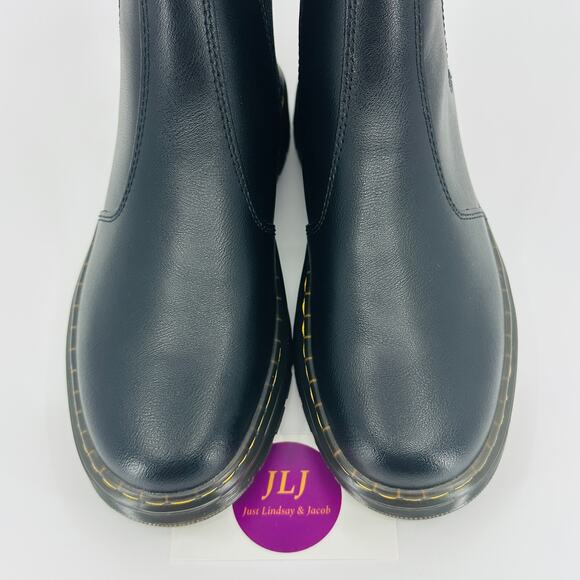 Dr. Martens Women's Dorrian Chelsea Black Leather Pull On Ankle Boots Size 6 - Picture 4 of 11
